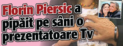 Florin Piersic a pipait pe sani o prezentatoare Tv