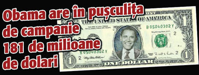 Obama are in pusculita de campanie 181 de milioane de dolari
