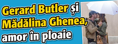 Gerard Butler si Madalina Ghenea, amor in ploaie