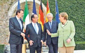 Rajoy-Hollande-Monti-Merkel - Ziarul National