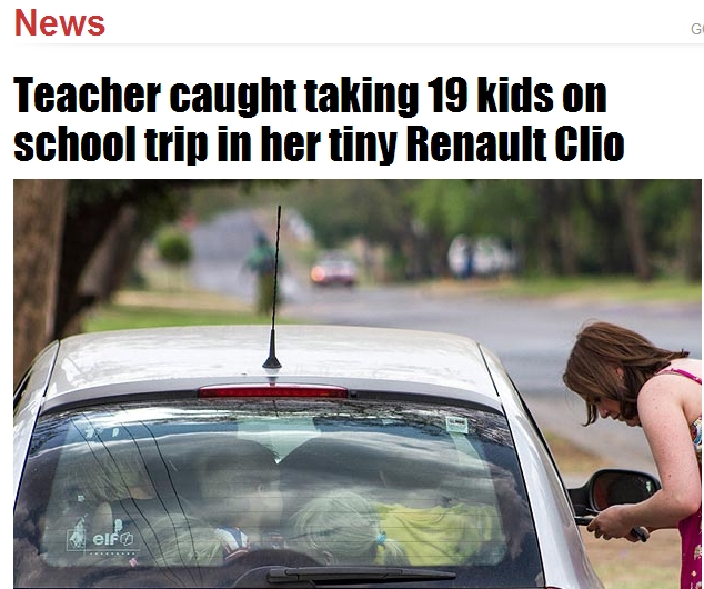 O educatoare a inghesuit 19 copii intr-o masina cu 5 locuri si a plecat la plimbare!