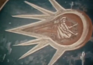 Imagini stranii pe peretii unei manastiri din apropiere de Romania – VIDEO