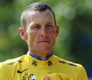 File photo of Discovery Channel team rider Armstrong after winning his seventh Tour de France in Paris - Ziarul National