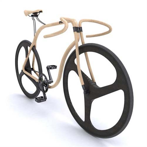 Bicicleta din lemn de fag