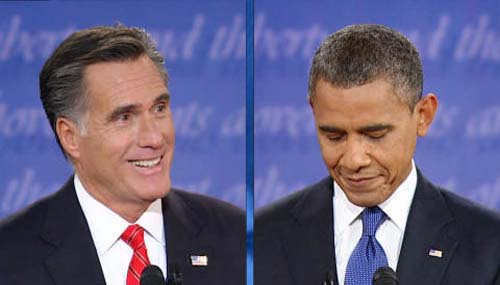 Mitt Romney l-a batut pe Obama la prima dezbatere