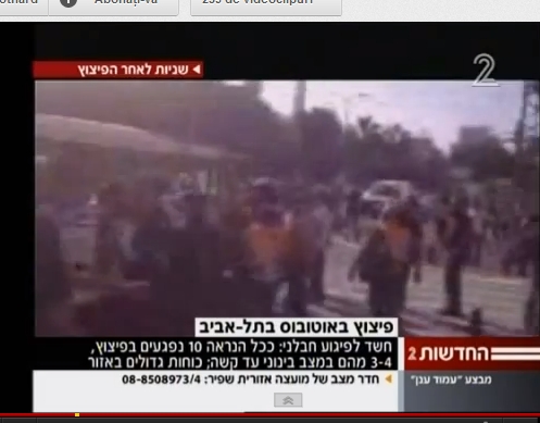 UPDATE Atentat la Tel Aviv: 16 raniti, in urma exploziei unui autobuz – VIDEO