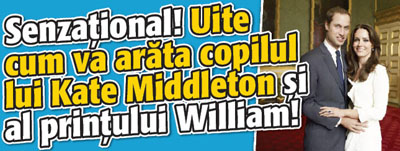 Senzational! Uite cum va arata copilul lui Kate Middleton si al printului William!