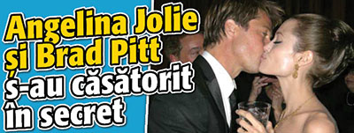 Angelina Jolie si Brad Pitt s-au casatorit in secret