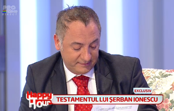 Testamentul lui Serban Ionescu, aratat in direct. Ce a vrut sa lamureasca avocatul actorului, Catalin Dancu!