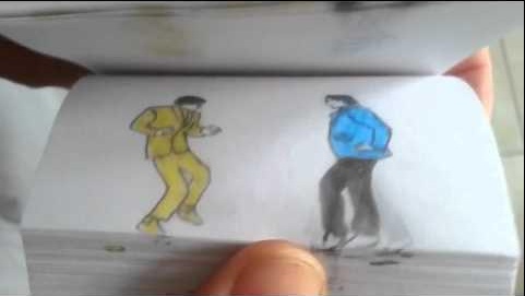 Ce inseamna pasiunea pentru Gangnam Style! A desenat toate scenele din videoclip pe hartie!-VIDEO IMPRESIONANT