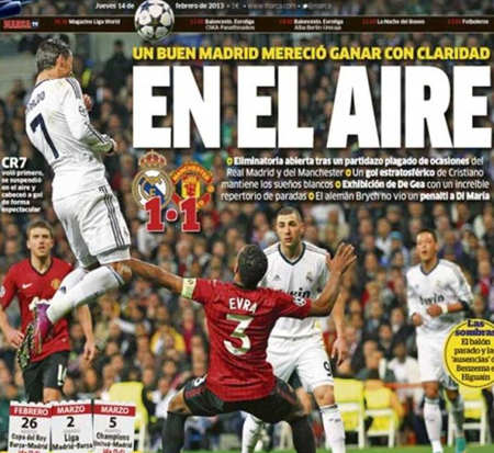 Real Madrid – Man.United au incheiat la egalitate pe „Bernabeu”. Vezi AICI golurile!