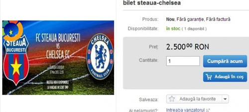 Bisnitarii au marit de 10 ori preturile biletelor la Steaua – Chelsea: „Ce mare lucru, frate, am mai pus si noi un zero?!”
