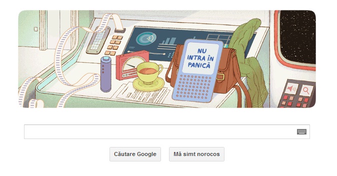 Scriitorul Douglas Adams, sarbatorit de Google printr-un Logo INTERACTIV
