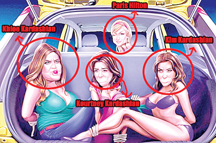Cum au ajuns surorile Kardashian in portbagajul lui Paris Hilton!