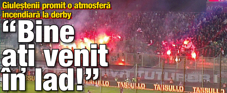 Fanii Rapidului promit o atmosfera incendiara la derby-ul cu Steaua: „Bine ati venit in Iad!”