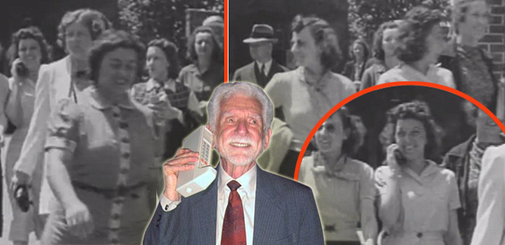 Primul telefon mobil? Ce tinea la ureche tanara asta, intr-o inregistrare datand din 1938! (VIDEO)