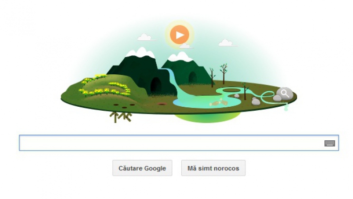 ZIUA PAMANTULUI celebrata de GOOGLE printr-un DOODLE simpatic!