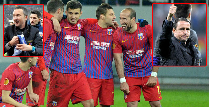 Suporterii Rapidului, acuzati ca au aruncat cu urina in MM Stoica si Reghecampf