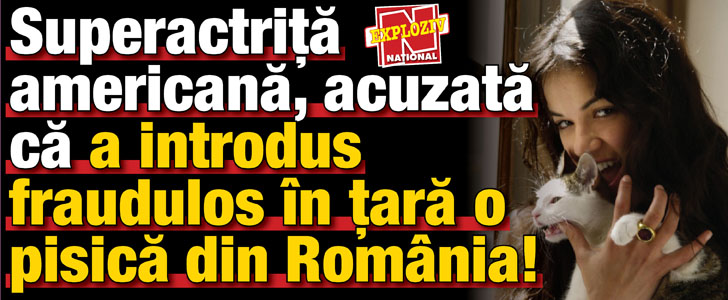 Michelle Rodriguez a dus ilegal in SUA o pisica din Romania