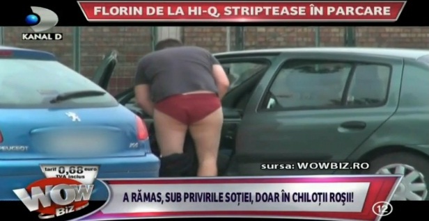Fara nici o jena! Un cantaret indragit de la noi a ramas in chiloti intr-o parcare!