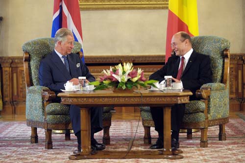 Printul Charles se intalneste cu Traian Basescu la Cotroceni