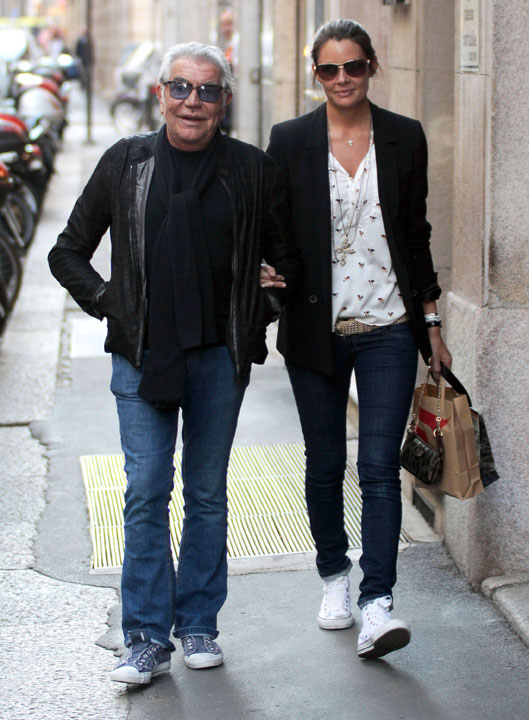 Roberto Cavalli And Lina Nilson Shopping In Milan - Ziarul National