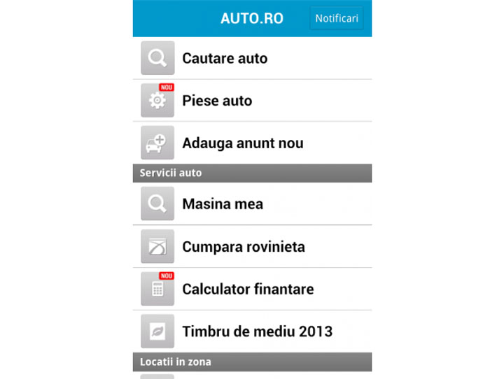Piese auto si facilitati pentru soferi pe smartphone