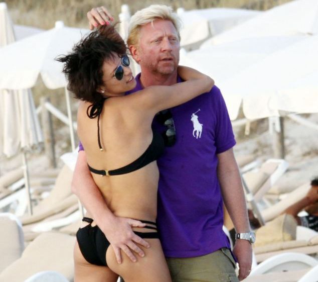 Boris Becker, prins cu mana in offside la sotie