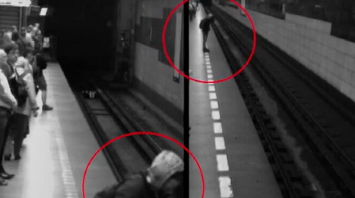 SOC SI GROAZA la metrou! A cazut in fata trenului, spre disperarea celor prezenti!