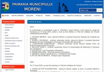 primaria moreni ceatatean onoare - Ziarul National