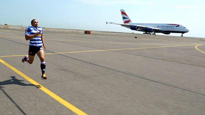 Vine din rugby si este… Mai iute ca un Airbus!