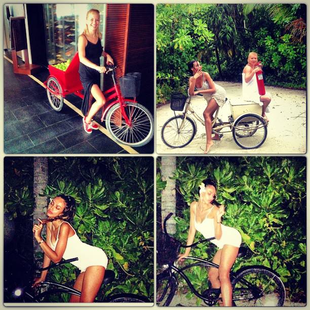 Madalina Ghenea, PICTORIAL INCENDIAR pe bicicleta! Cu siguranta face senzatie!