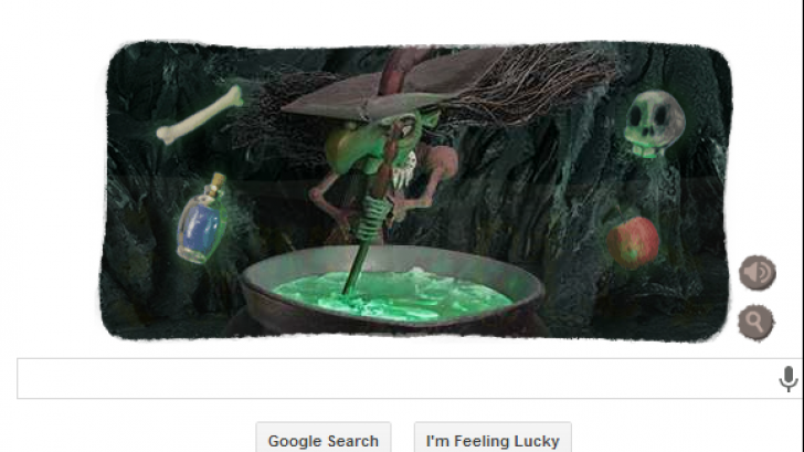 Halloween 2013. Google celebreaza  printr-un Doodle interactiv cea mai infricosatoare zi din an!