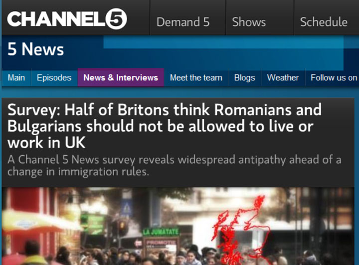 Sondaj Channel 5: Jumatate dintre britanici nu-i vor pe romani in Regatul Unit