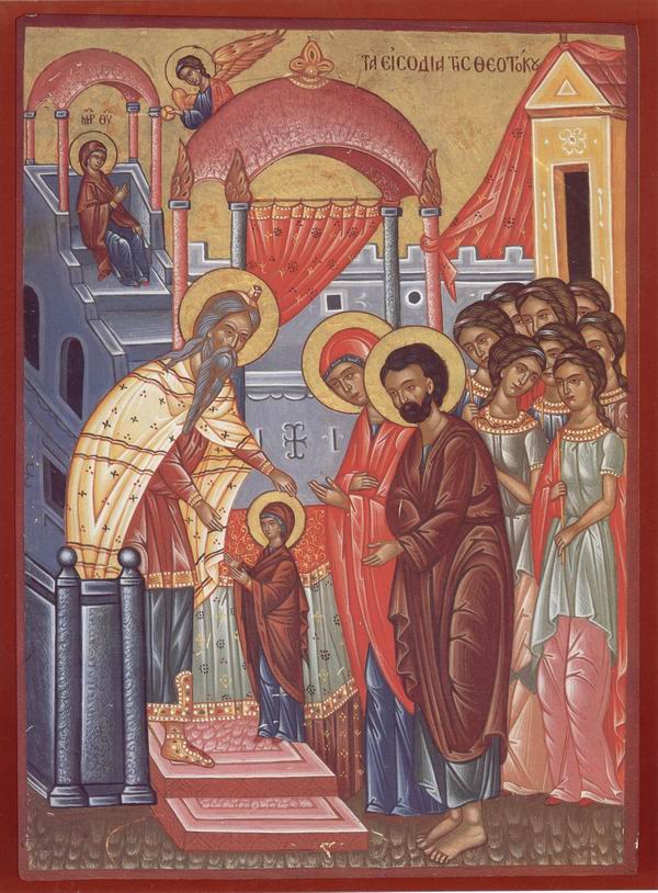 Intrarea in Biserica a Maicii Domnului, sarbatorita pe 21 noiembrie