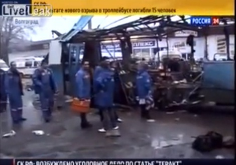 Teroare in RUSIA. O noua explozie la VOLVOGRAD: Un troleibuz a sarit in aer – 14 oameni au murit (VIDEO)