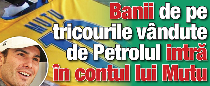 Banii de pe tricourile vandute intra in contul lui Mutu