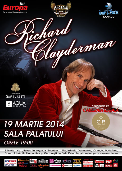 Richard Clayderman, martisor intarziat la Bucuresti