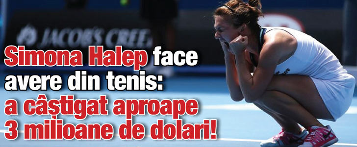 Halep face avere din tenis: aproape 3 milioane de dolari castigate!