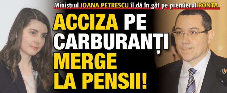 Acciza pe carburanti merge la pensii