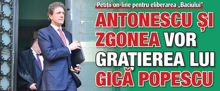 Antonescu si Zgonea vor gratierea lui Gica Popescu