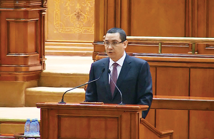 Ponta, asumare la scurt in Parlament