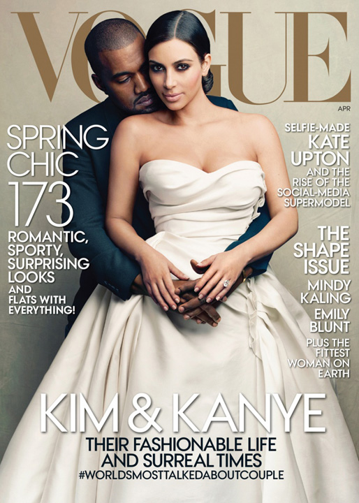 Kim Kardashian, mireasa pe coperta Vogue