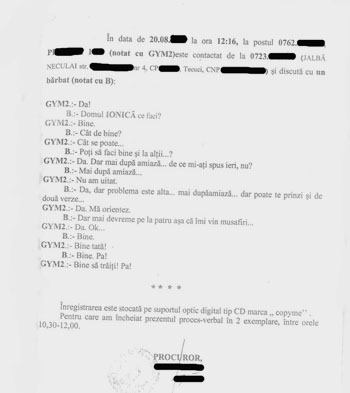 BUN interceptare Taranu si Jalba - Ziarul National