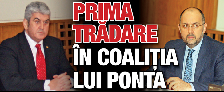 Prima tradare in coalitia lui Ponta