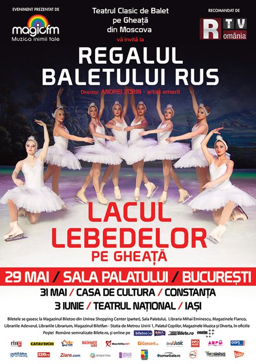 “Lacul lebedelor”, balet pe trei tone de gheata in Romania