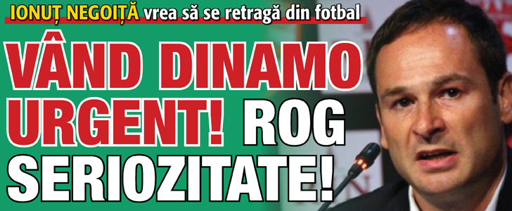 Vand Dinamo urgent! Rog seriozitate!