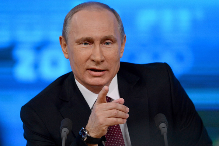 Image: Russia - Ziarul National's President Vladimir Putin