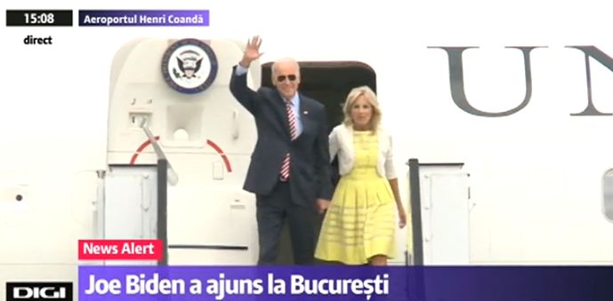 Vicepresedintele SUA, Joe Biden, a ajuns in Romania