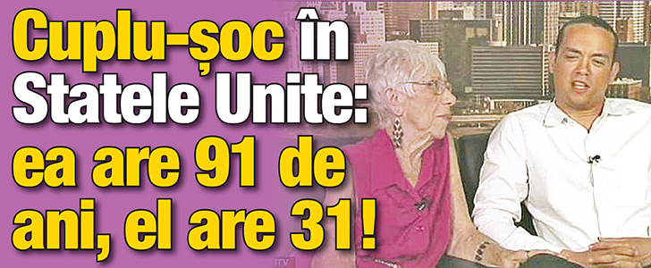 Cuplu-soc in Statele Unite: ea are 91 de ani, el are 31!